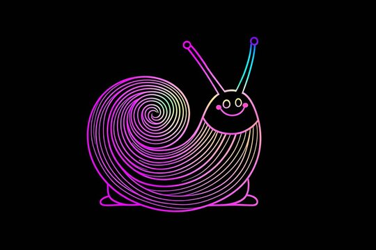 recommend clip art: Cartoon snail with a spiral shell and a smiling face.