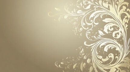 Elegant Gold Floral Design Background Image