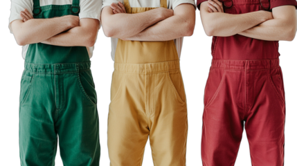 a photo of men standing with their arms crossed PNG image, PNG file, Generative art.