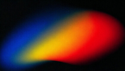 A vibrant grunge grainy abstract wave pattern featuring a gradient of colors including red, orange, yellow, green, blue, and purple against a dark background illustration.