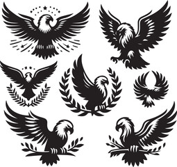 Eagle with wings