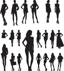 silhouettes of people in different poses