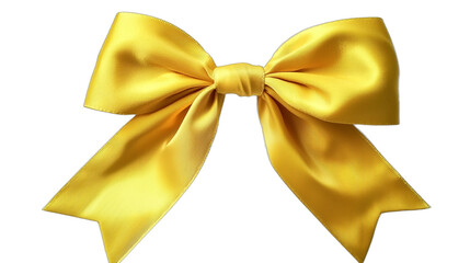 Naklejka premium a bow made of gold ribbon on a transparent background, PNG image, PNG file, Generative art.