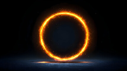 Naklejka premium Fiery Ring Abstract Background
