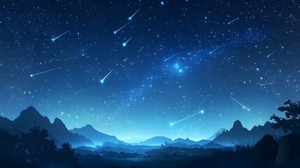 Fototapeta premium Starry night sky background with a visible Milky Way