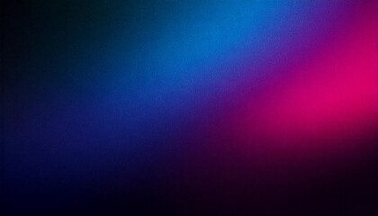 Obraz premium Blue pink purple blurred gradient background grainy grunge shape and light texture on black background. Modern blue blur grainy technology background for poster wallpaper