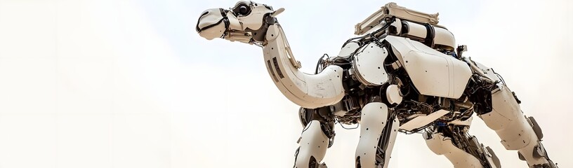 Fototapeta premium A robotic camel designed for exploration in arid environments.