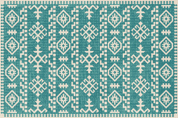 Kilim and Navajo Carpet modern Pattern with trending colors in high resolution
