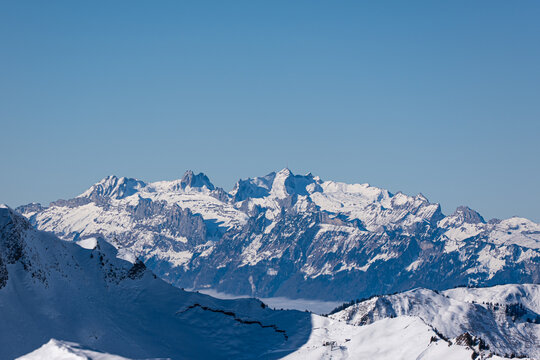 S&auml;ntis mit Kreuzberge und Altmann im Winter