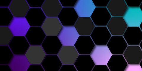Abstract seamless honeycomb hexagon background. Geometric texture pattern design.

