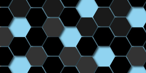 Obraz premium Abstract seamless honeycomb hexagon background. Geometric texture pattern design. 