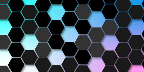 Abstract seamless honeycomb hexagon background. Geometric texture pattern design.
