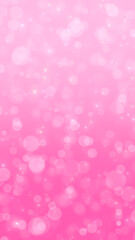 pink bokeh lights and shiny glitter stars, valentine and cosmetics beauty vertical social media background	