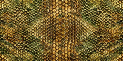 Intricate Reptile Skin Texture Golden and Olive Hues