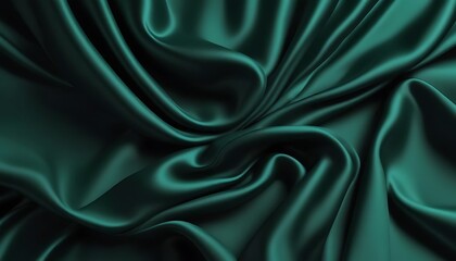 Fototapeta premium Green piece of fabric with a pattern