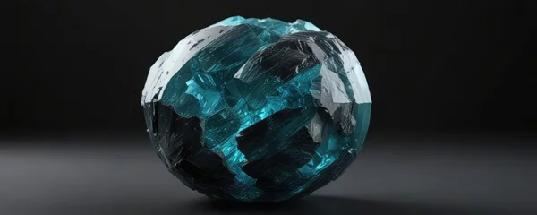 Selbstklebende Fototapeten Apatite sphere on black background with a subtle gradient of colors, ombre, sphere, color gradient © AiGallery