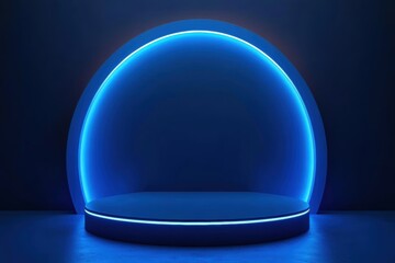 Elegant Minimalist Abstract with Flowing Blue Waves, Smooth Textures, and Modern Design in Serene Light and Shadow