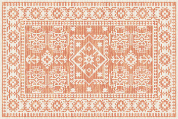 Obraz premium Kilim and Navajo Carpet modern Pattern with trending colors in high resolution 