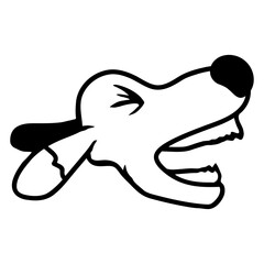 Dog Angry Biting Dangerous Loud Barking Barking Design Lover Art Vector Illustration Card T-Shirt Poster Sticker Graphic Print Decorative Drawing Isolated Logo Decoration Symbol Creative Cool Style
