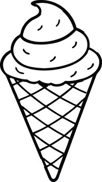 recommend clip art: ice cream cone line art,ice cream cone out line illustration