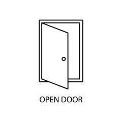 open door icons  symbol vector elements for infographic web