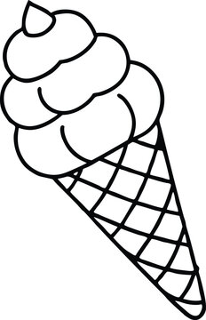 recommend clip art: ice cream cone line art,ice cream cone out line illustration
