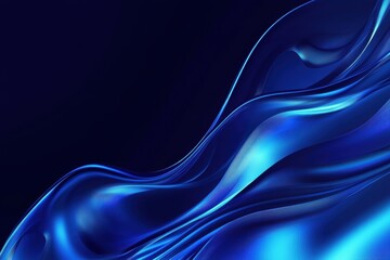 Fototapeta premium Elegant Minimalist Abstract with Flowing Blue Waves, Smooth Textures, and Modern Design in Serene Light and Shadow