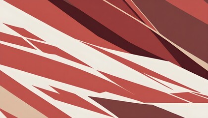 Fototapeta premium Abstract Geometric Background with Diagonal Red and White Stripes.