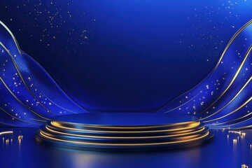 Elegant Minimalist Abstract with Flowing Blue Waves, Smooth Textures, and Modern Design in Serene Light and Shadow