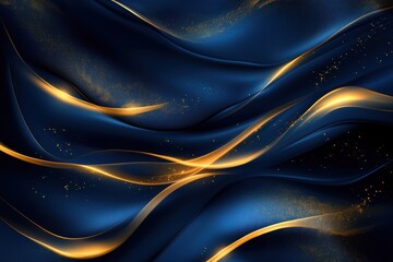 Obraz premium Elegant Minimalist Abstract with Flowing Blue Waves, Smooth Textures, and Modern Design in Serene Light and Shadow