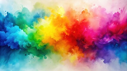 Vibrant Hues of a Colorful Abstract Watercolor Explosion