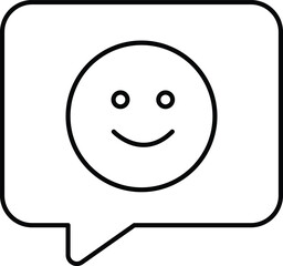 Minimalist Happy Face Icon – Suitable for Feedback Forms, Positive Emotions, and Customer Satisfaction Themes