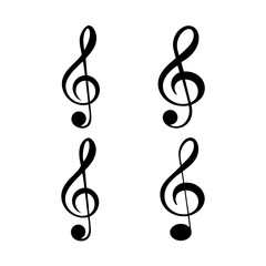 Fototapeta premium High-Quality Clef Vector Isolated on White Background