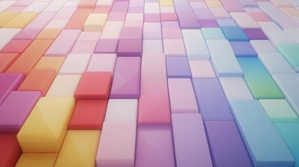 Pastel Cube Abstract Background Design