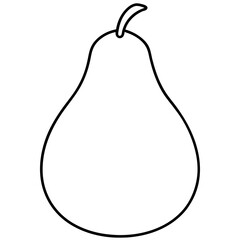 Line Art Pear Illustration