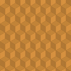Seamless cube pattern. Abstract geometric background with crossed hexagon. Hexagonal graphic design print cubes structure.