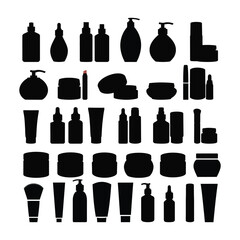 Fototapeta premium Cosmetic Bottles Silhouettes