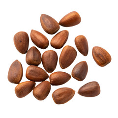 Obraz premium cedar nuts on transparent background