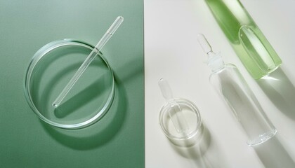 정밀한 도구들이 테이블 위에 배치되어 미세한 실험 과정을 암시하는 장면