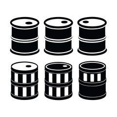 Oil Barrels in a Grid Pattern silhouette vector design