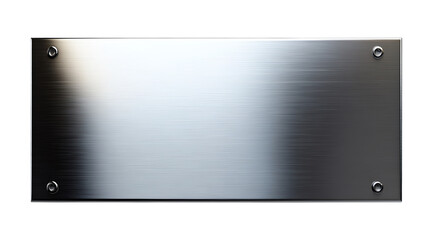 Blank metal sign for customizable messaging. isolated on transparent background.	