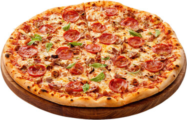 pizza, alimento, queso, aislada, italiana, costra, jitomate, comida, cena, aperitivo