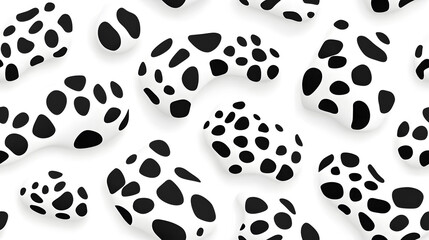 Leopard skin hand drawn seamless pattern