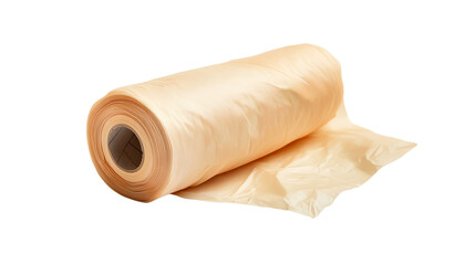 Fototapeta premium Roll of eco-friendly packaging material. isolated on transparent background. 