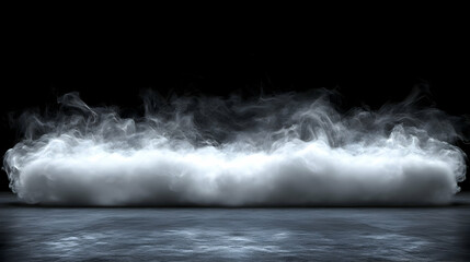 Fototapeta premium Illuminated smoky cloud floor background