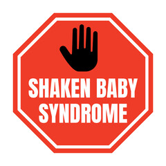 Stop shaken baby syndrome symbol icon
