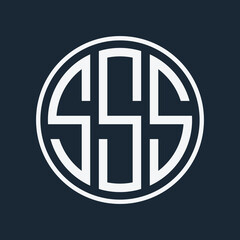 initial monogram logo with circle,Poligon,square style design
