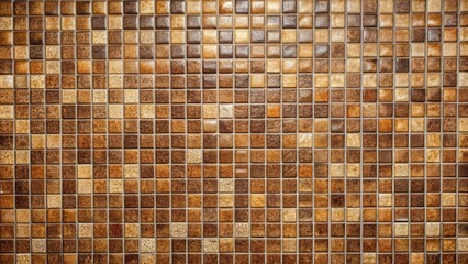 Fototapeta premium A Textured Array of Brown and Beige Square Tiles Forming a Seamless Pattern Ideal for Backgrounds