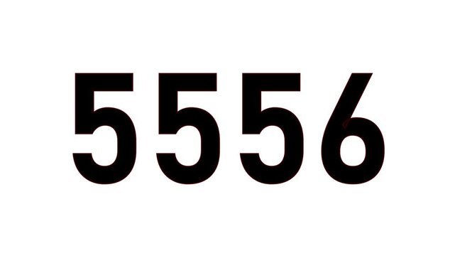 10k number counting on white background.