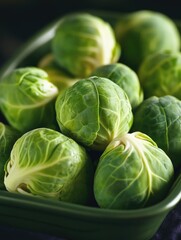 Fototapeta premium Brussels Sprouts in a Bowl